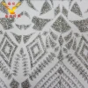 China supplier sparkle sliver printed fancy dress knitted tulle fabric