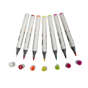 China Supplies Dual Tip Drawing Painting  Art Marker Brush Pens