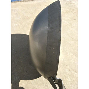 Chinese Restaurant Equipment non stick round fry pan iron pan with Metal Handle
