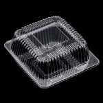 Clear Thickening Plastic Hinged TakeOut Containers Disposable Clamshell Food Cake Containers For Dessert Cakes Salads Sandwiches