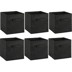 collapsible baby toy fabric drawer cubby organizer black storage basket sundries container box