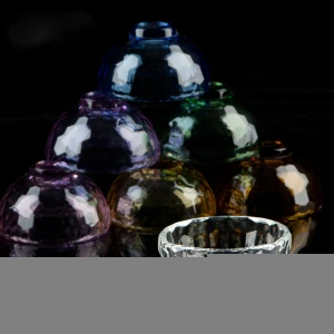 Colorful Carving Crystal Glass Candy Sugar Bowls Dinnerware