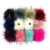 Import colorful Factory wholesale fake fox fur pompom or faux raccoon fur pom pom ball with snap from China
