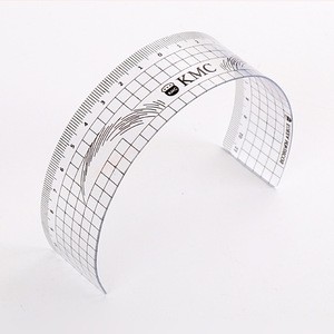 Colorful Plastic Shaping Permanent Makeup Ruler Eyebrow Tattoo Stencil for Training School