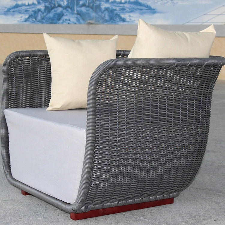 Comfortable Wicker Furniture Rattan Sofa Set Outdoor Garden Restaurant