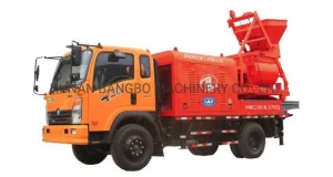 Construction Machinery Cement Mixing Machine Small Truck Mounted Forced Concrete Mixer Pump