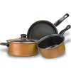 Cookware Set Household Non-stick Cookware Three-piece Kitchen Pot Colorful Cast Iron Cookware Tableware