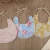 Cotton baby bibs with embroidered