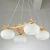 Import Country Style Timber Frame Ivory Blown Glass Hemisphere Dome Pendant Lamp from China