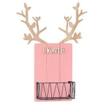 Creative Ins Wind Antlers Wall Racks Home Living Room Wall Decoration Storage Finishing Iron Grid Hanging Basket