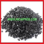 Crushed yellow landscaping glass sand