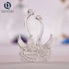 Crystal conjoined swan transparent glass crafts