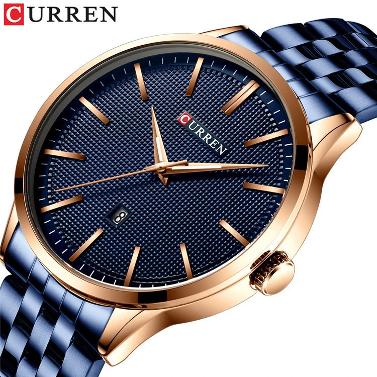 CURREN 8364 Wholesale Watches Man 2021  Stainless Steel Strap Chain Watch Elegant Wristwatch date display Minimalist Watch