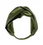 Custom 100% Silk Decorate Hair Band Silk Girls Elastic Headband Womens Headbands