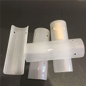 Custom 99.9% fused silicon quartz frosted lamp glass tubes