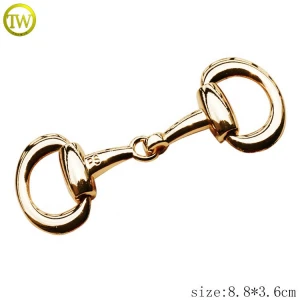 Custom golden metal shoes accessories brand name metal chain buckle for lady shoes