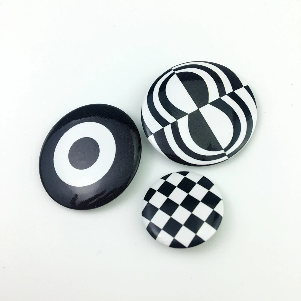 custom Halloween  Metal Button Badge/ Mirror Button Badge Pin/ Wholesale Custom Tin Badge