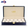 Custom high Quality EVA insert slotted buckle type leather box in beauty salon metal Lock Square Gift Box