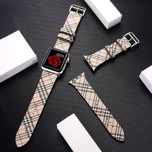 Custom LOGO good looking new product Leather 42mm/38mm 40mm 44mm Wrist Watch Band With Apple smart i Watch band