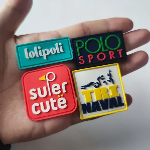 Buy Custom Logo Rectangular Letter Pvc Patch Soft Silicone Rubber ...