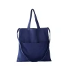 Custom Long Handle Shopping Plain Canvas Tote Bag With Pocket