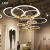 Import Custom office large round pendant light rose gold metal decorative hanging lamp hotel lobby duplex new chandelier lighting from China