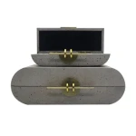 custom personality earrings drawer box wood leather high end Jewelry storage box