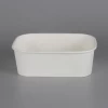 Custom Printed Disposable Dessert Ice Cream White Square Paper Cup Bowl For Food With Lid