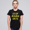 Custom Stop Asia Hate Screen Printing Cotton Tshirt