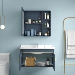 Customizable Modern White Color Bathroom Cabinet With Mirror,bathroom sink washbasin cabinet,bathroom furniture vanity cabinet