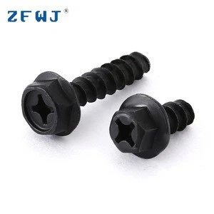 Customized black cross recess carburized self steel tapping screw
