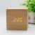 Import Customized Corporate Gift Cube Square Desk Table Lectronic Desk Clock Sound Control Digital Wooden Led Alarm Clock from China