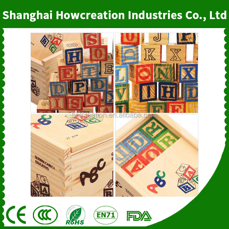 Buy Customized Educational Kids Wooden Alphabet Blocks For Helping ...