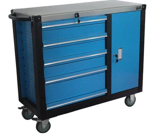 customized Multi drawers engineering mobile pedestal Tool Cabinet with wooden board