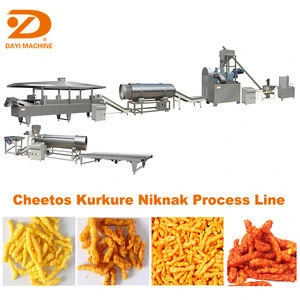 Dayi Automatic stainless steel puffed corn kurkure manufacturing plant baked kurkure equipment