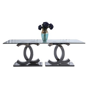 decoration furniture glass top dining table set