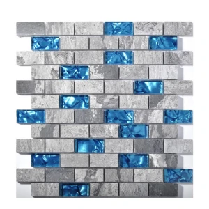 Decorative 3D marble glass Mosaic Tiles for Bathroom