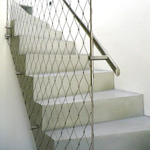 Decorative Ferrule Flexible Stainless Steel Wire Rope Mesh Net For Stair Railing