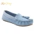 Import Denim Upper Lines Print Lining Casual Women Moccasins from China