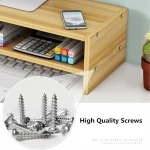 Desktop Storage Rack Computer Monitor Riser Stand Keyboard & Mouse Organizer Heighten Shelf Stacking Racks for Office