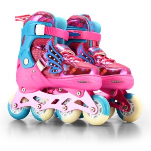 Detachable dirt professional artistic roller skates pu flashing weel easily adjustable size inline skate shoes