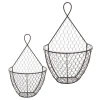 Detachable Metal Iron Wire Stackable Basket Handle Metal Fruit Storage Basket Stand For Kitchen Fruit Vegetable Storage