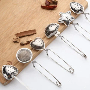 Different shape Stainless Steel Handle Tea Ball Tea Infuser Kitchen Gadget Coffee Herb Spice Diffuser