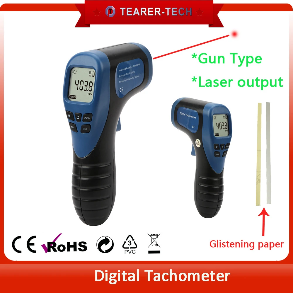 Digital Tachometer RPM Meter Non-Contact Motor Speed Gauge TL-900