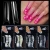 Import DIY Artificial nail tips false 500pcs bag french tip acrylic c curve clear false xxl coffin nail tips no c curve from China