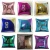 Import DIY Mermaid Sequin Cushion Cover Magical Pink Throw Pillowcase 45cmX45cm Color Changing Reversible Pillow Case from China
