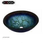 Domo Colored Glass Sink,Hand Wash Sink,Small Bathroom Sink DM-08