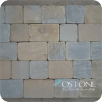 Double Color Cubic Sandstone Natural Stone Paving, Sandstone Pavers For Garden