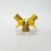 Double Hose Connection Butterfly Handle Mini Brass Gas Ball Valve(Male)