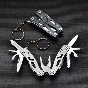 Drop Shipping 11 in one hand tool Screwdriver Mini Portable stainless Multitool fold pocket knife pliers Outdoor tools